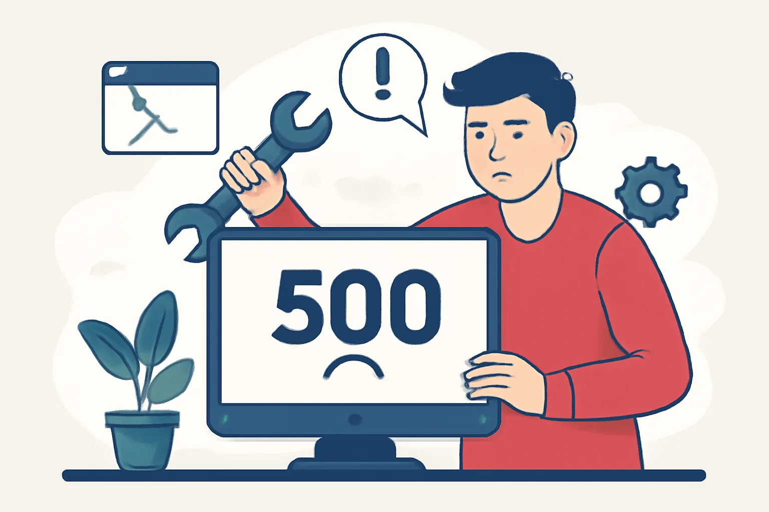 Ошибка 500 на сайте как исправить: пошагово